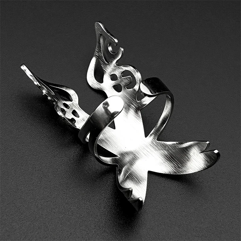 إمام علي السيف مسلم الإسلام سكين خواتم للرجال النساء الفولاذ المقاوم للصدأ العربية ذو الفقار قابل للتعديل المفتوحة البنصر مجوهرات هدية