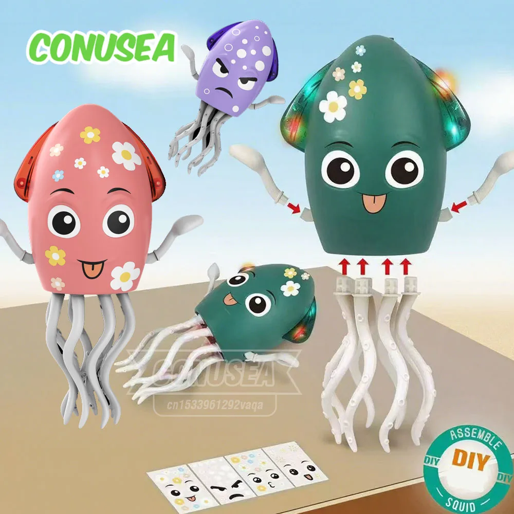 

Dancing Squid Toy Octopus Dancer Electronic Luminous Fidget Toys for Toddler Baby Kids Auto Obstacle Dance Toy with Music Light