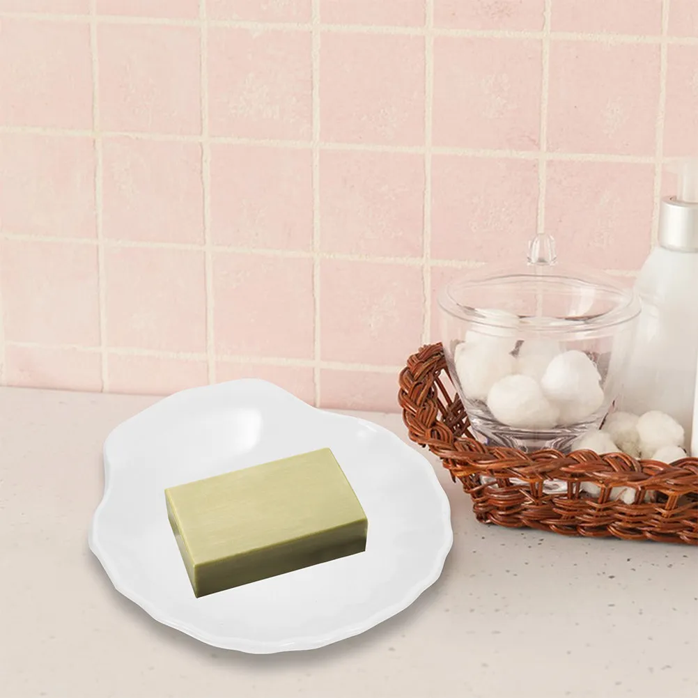 Bathroom Soap Dish Set 2 Pack Self Draining Plastic Soap Holder Tray Decorative Sink Shower Rack