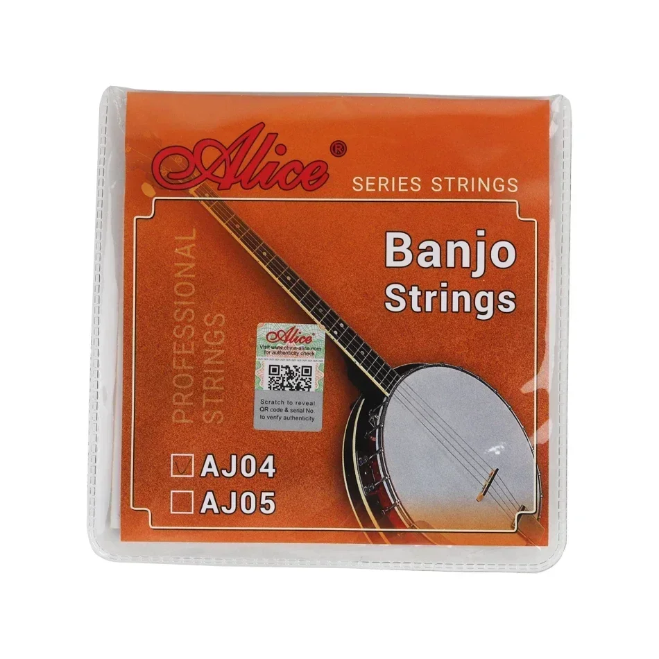 Alice AJ04 AJ05 4-Strings/5-Strings Banjo Strings Plated Steel Copper Alloy Winding Anti-Rust Coating For Learning