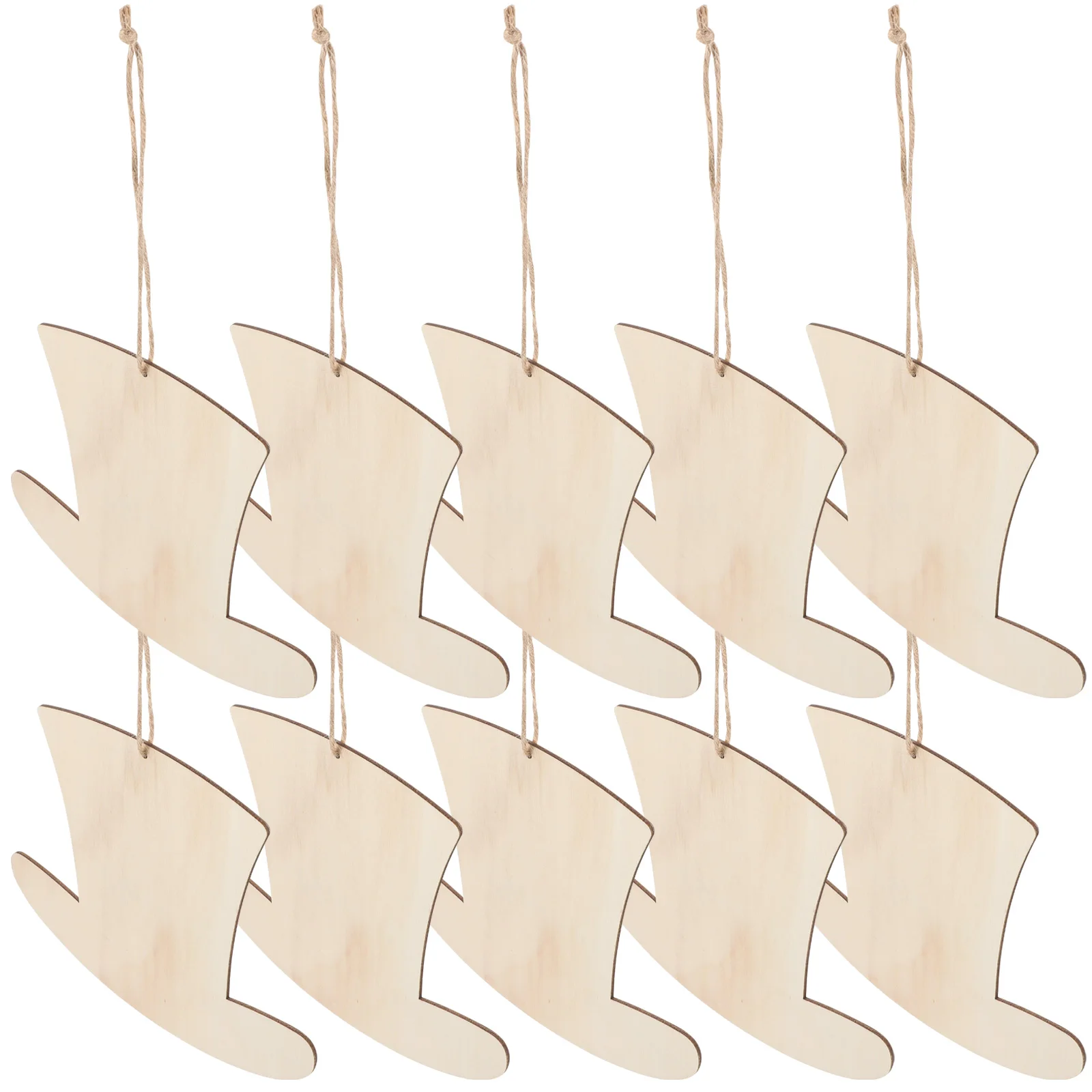 

10 Pcs Wooden Cowboy Hat Shaped Pendant DIY Painting Slices Graffiti Chips Home Decor Unfinished Wood Pieces Lightweight Easy To