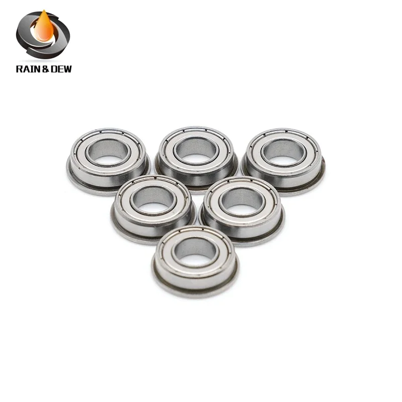 10PCS F698ZZ Flange Bearing 8x19x6 mm ABEC-7 Flanged Ball Bearings F619/8ZZ  F698 Z ZZ