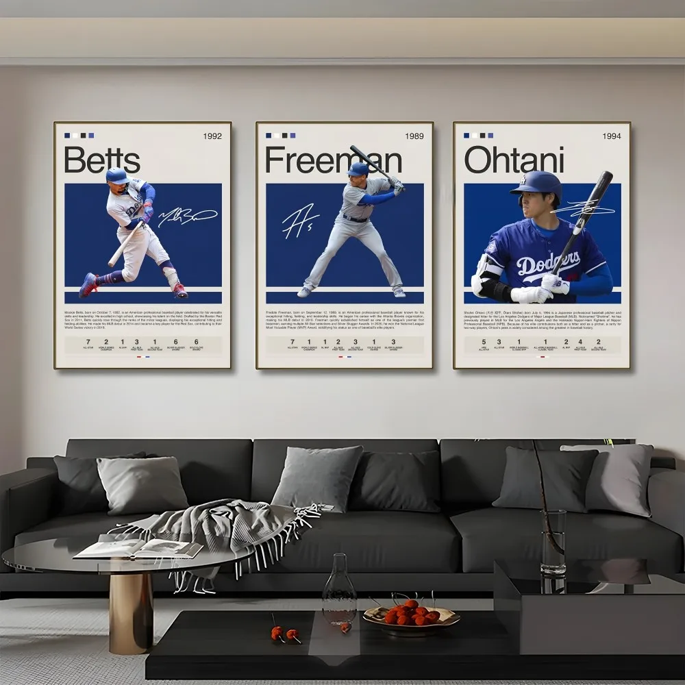 Sport D-DodGers L-LOs Baseball A-AnGeles Poster Wall Art Printing Waterproof Home Living Bed Room Bar Aesthetic Decor