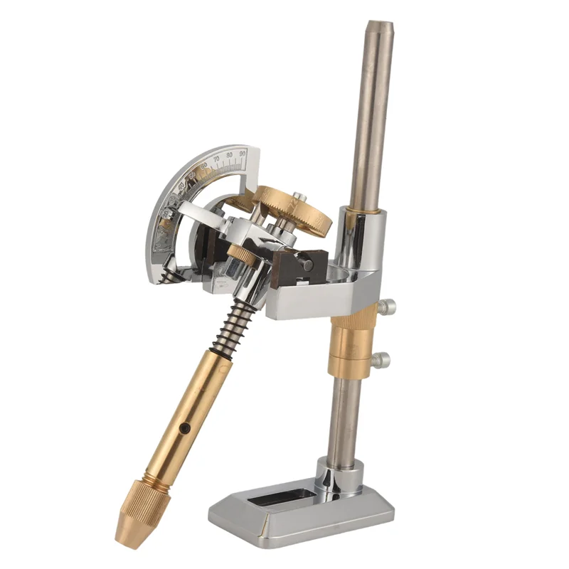 F-T Jade Grinding Faceted Manipulator Gem Faceting Machine Jewel Angle Polisher Fork 12/24/36/48/60/72/84/96 Index Wheels Handle