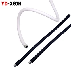 Dia 8 10 12mm Sliver,Black M8 M10 LED Flexible Lamp Holder Silicone LED Gooseneck Tube Universal Soft Tube For Diy 20 30 40 50cm