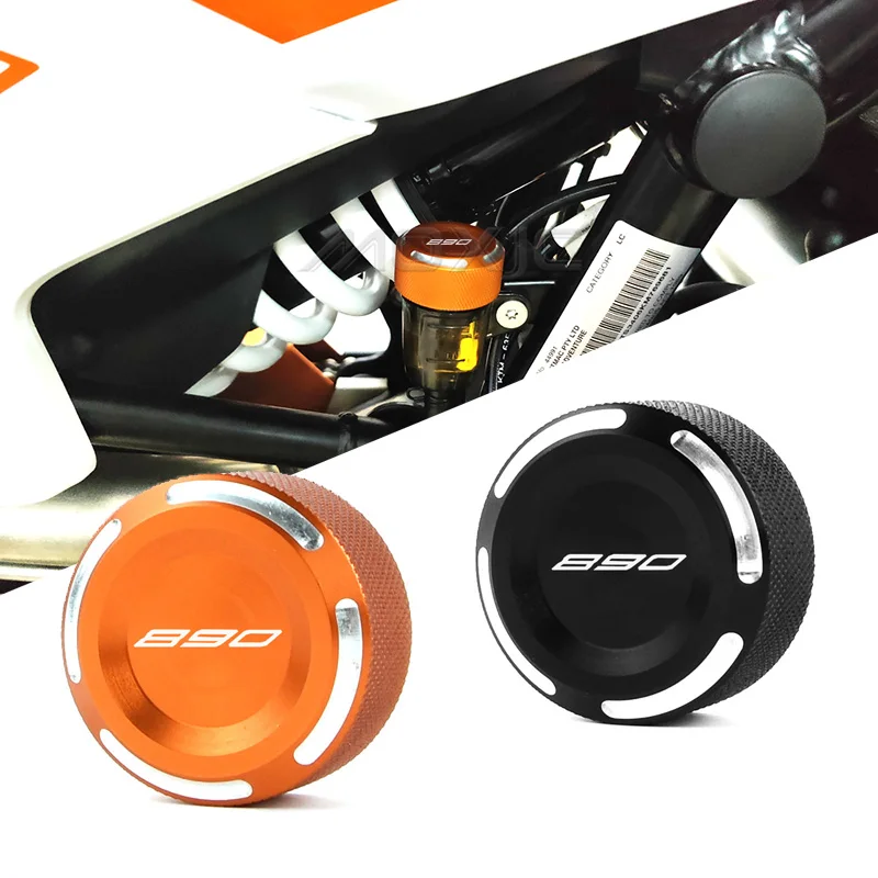 

CNC Rear Brake Fluid Reservoir Cap Cover Rear Brake Pump Cap for KTM 890 Adventure/R/R Rally 2021-2023 890 Duke 2021
