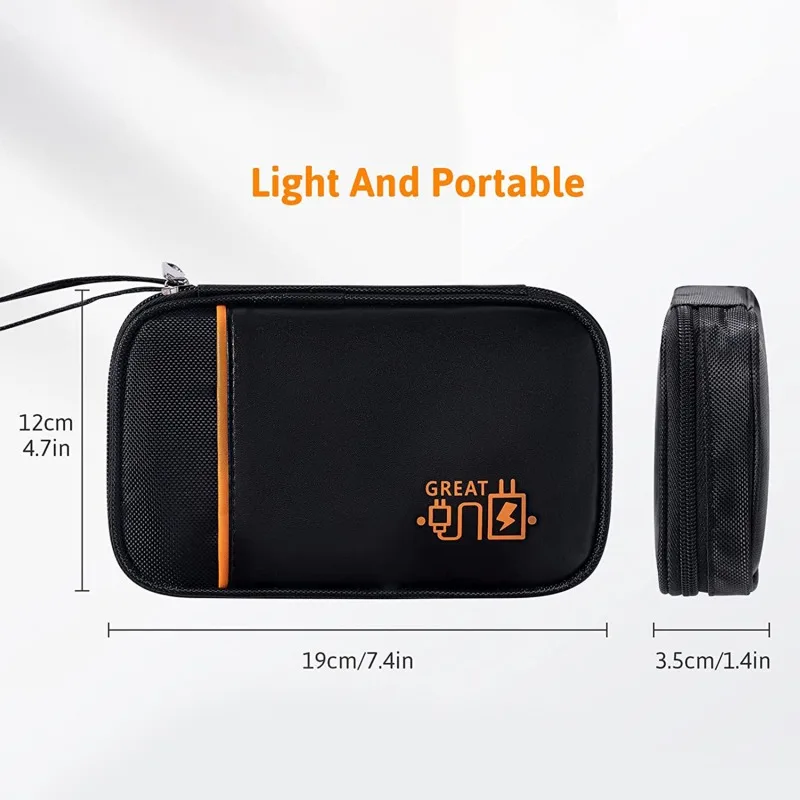 Travel Portable Digital Product Storage Bag USB Data Cable Organizer Headset Charging Treasure Box