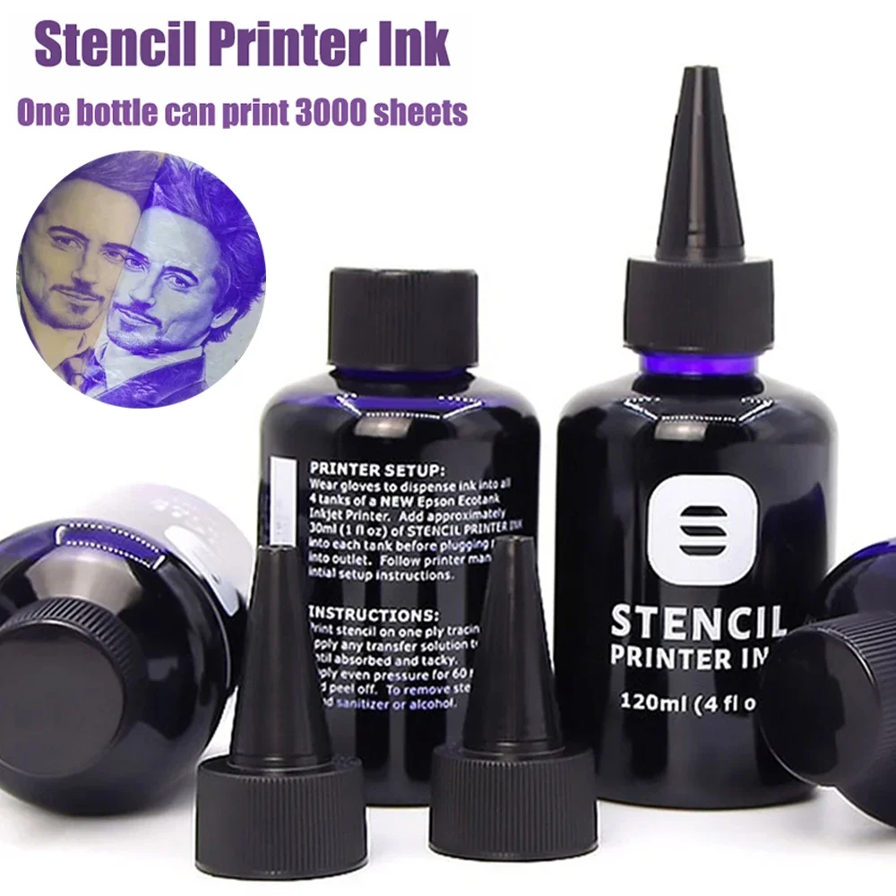 

120ml Tattoo Stencil Printer Ink 4oz Transfer Tracing Paper A4 Inkjet Transfer Machines Dedicated Ink Tattoo Accessories