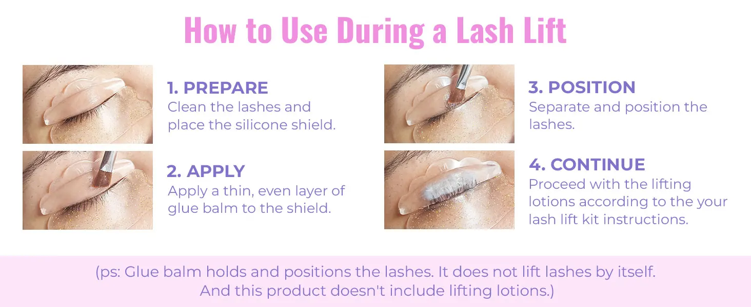 PERMANIA Wimpernlifting-Kleber, Wimpernlifting-Balsam für starken Halt ohne Verklumpen, Applikator-Pinsel, Wimpernlifting-Zubehör – Detail 6