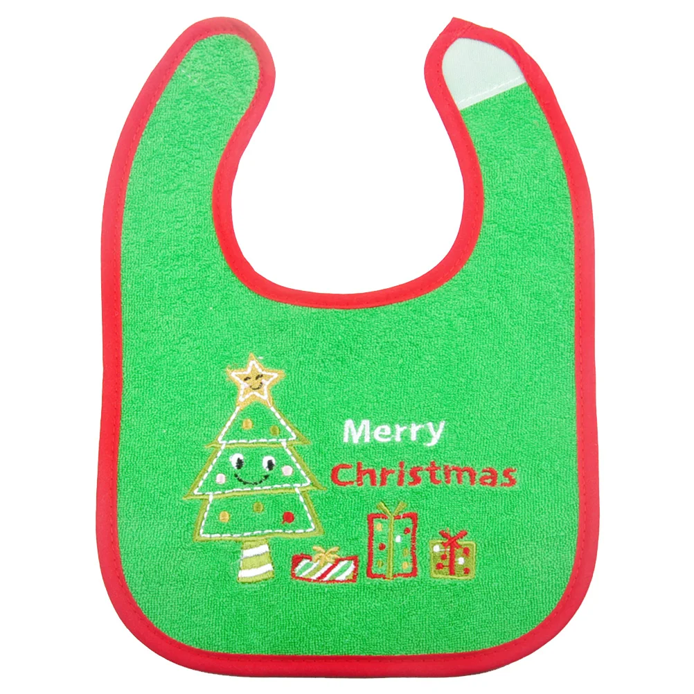 

3pcs Baby Bibs Waterproof Drool Bib Christmas Soft Easy Clean Saliva Towel Newborn Feeding Lightweight Dry Fast