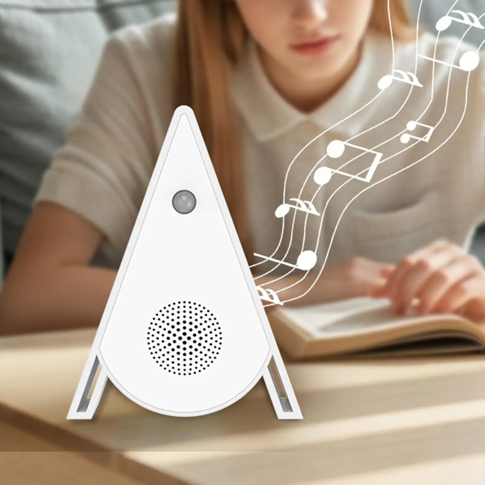 Bird Chirping Sound Box Realistic Audio Table/Wall Portable Singing Speaker 11.9x3.5x15.8cm for Fireplace Balcony Bedroom
