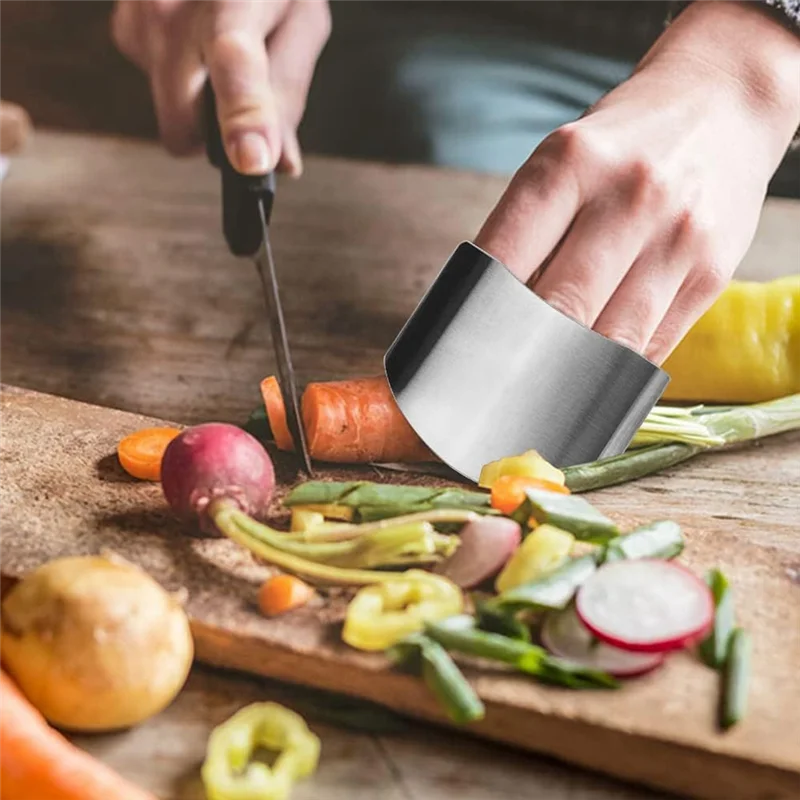 ABKJ-Stainless Steel Finger Guard, Multifunctional Finger Protector Finger Guard For Cutting Kitchen Tool