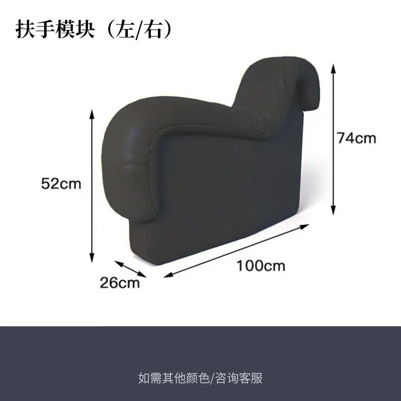 Schlangensofa erste Schicht Rindsleder Wohnzimmer großes Apartmentsofa