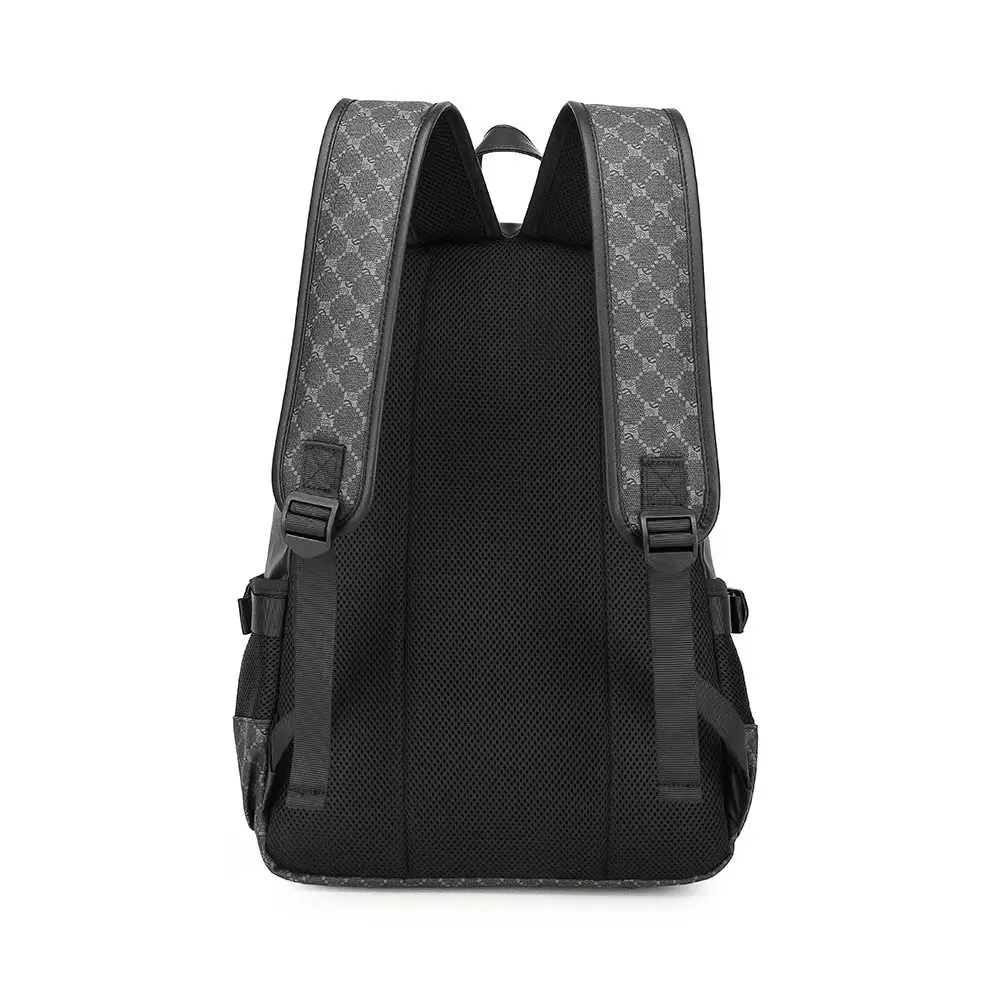 Rucksack mit Blumenmuster für Herren, modisches Design, Herrenrucksäcke, große Kapazität, Reisetasche für Herren, Rucksack aus PU-Leder, Outdoor-Taschen – Detail 7