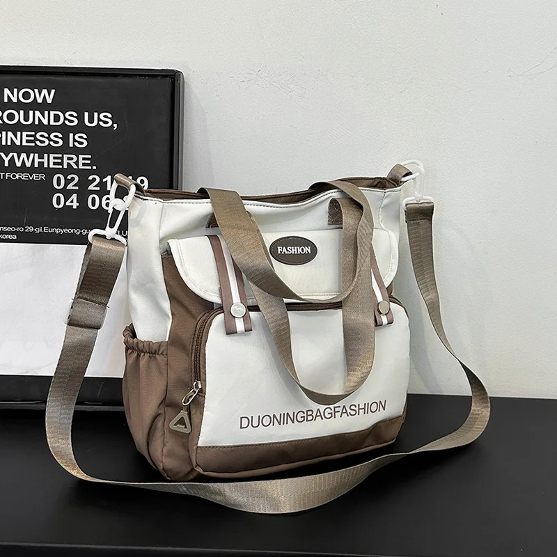 Women Handbag Large Capacity Canvas Tote Bags for Work Commuting Carrying Bag College Style Student Outfit Book Shoulder Bag