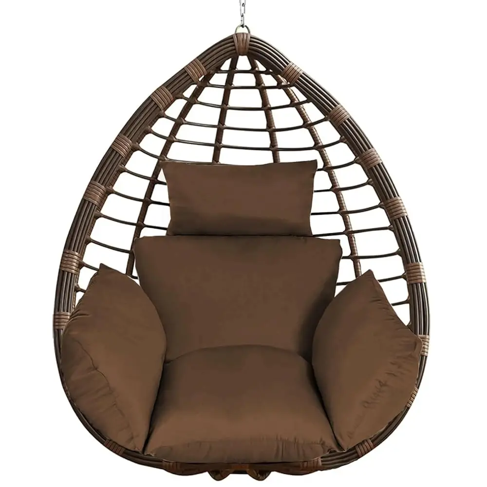 

Outdoor Egg Chair Cushion, Soft Hanging Egg Chair Cushion Replacement, Washable Swing Chair Pads With Ties, Thicken Basket
