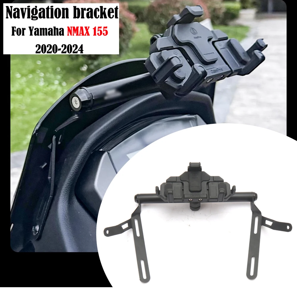 

New New Motorcycle Driving Recorder GPS Phone Navigation Bracket Holder Mount FOR YAMAHA NMAX N-MAX155 2020 2021-2024