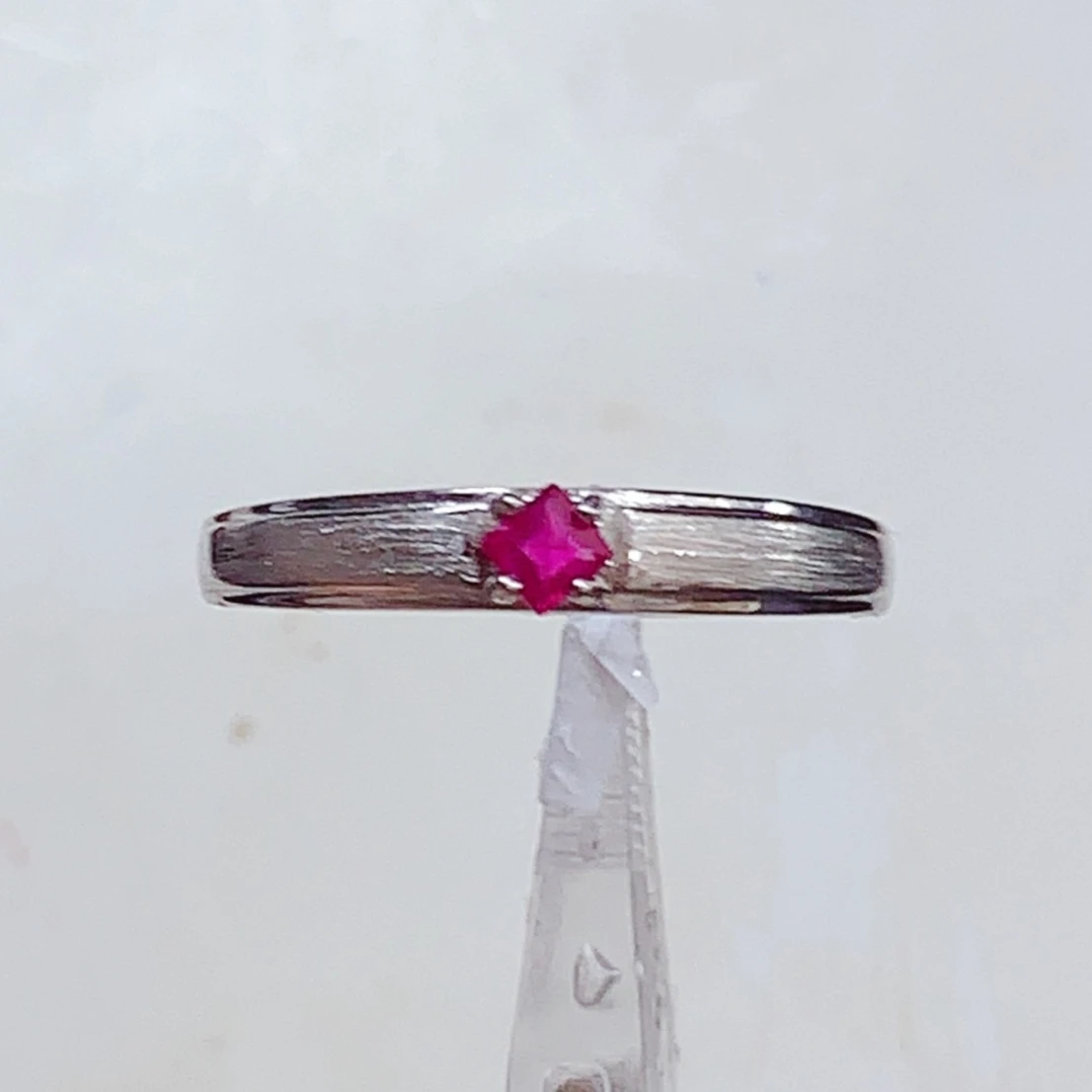 Simple 925 Silver Gemstone Ring 3mm Natural Ruby Ring with Certificate Genuine Ruby Silver Jewelry Women Daily Wear Accessories