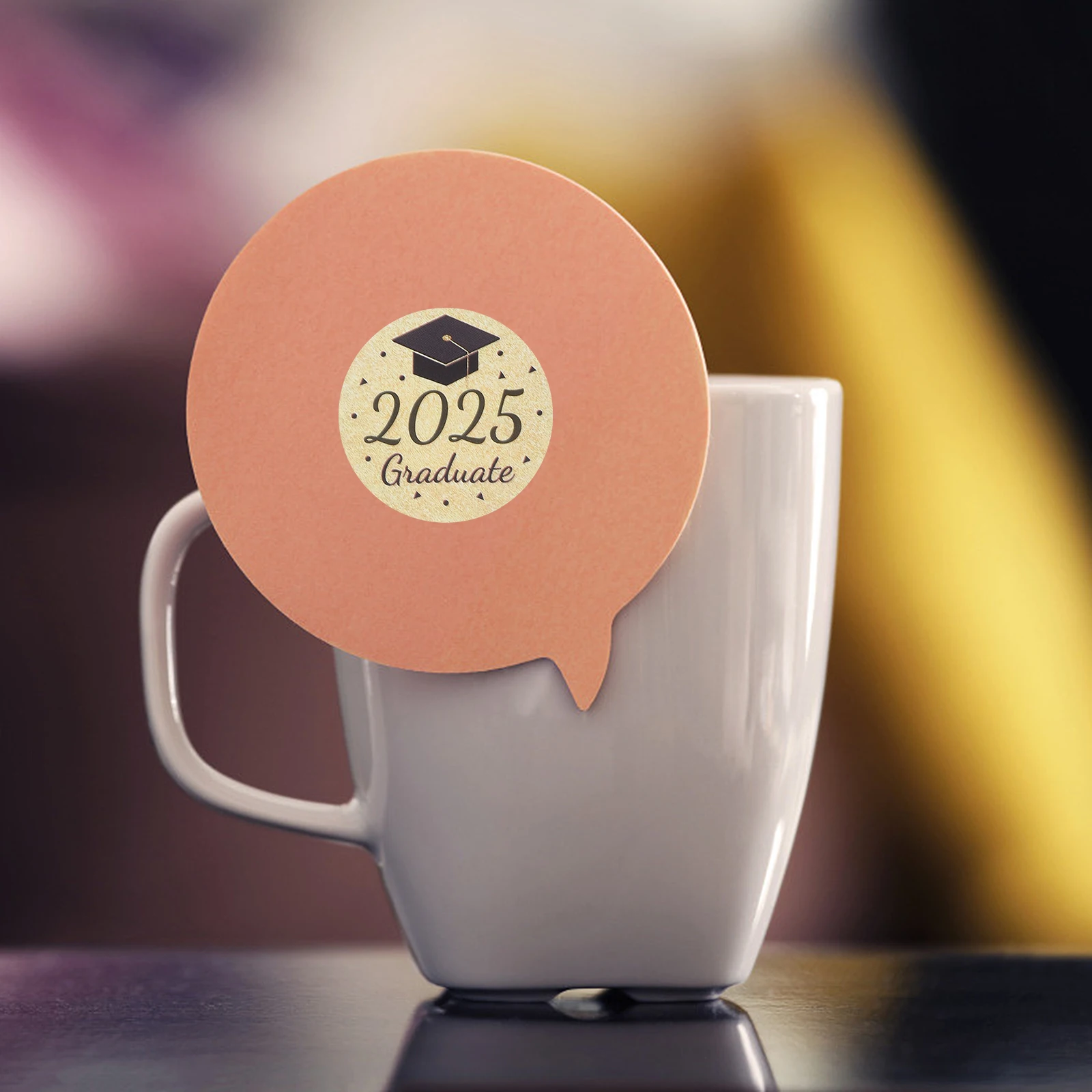 

Graduation Season Stickers Gold Copper Foil Decals Congrats Labels Self Adhesive Material PHONE LAPTOP BOTTLE DECORATION