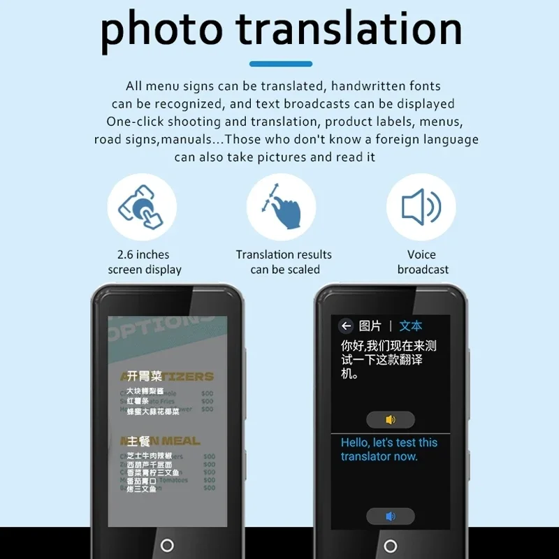 Factory Price Telephonic Recording to Translation F6 139 Languages Interpreted Online Translation 14 Camera Translator