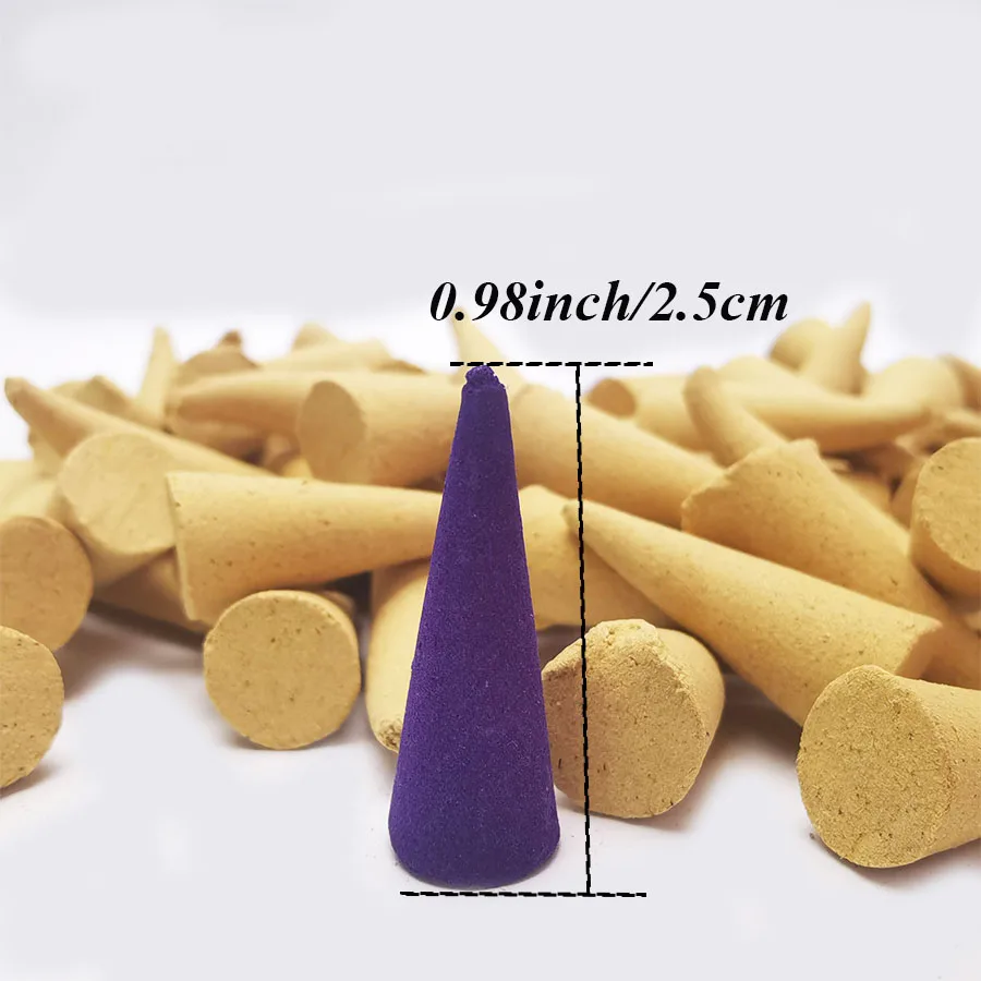 99 pieces/pack of high-quality, multi flavored incense cones, including a Boshan incense burner and Palosanto suitable for famil