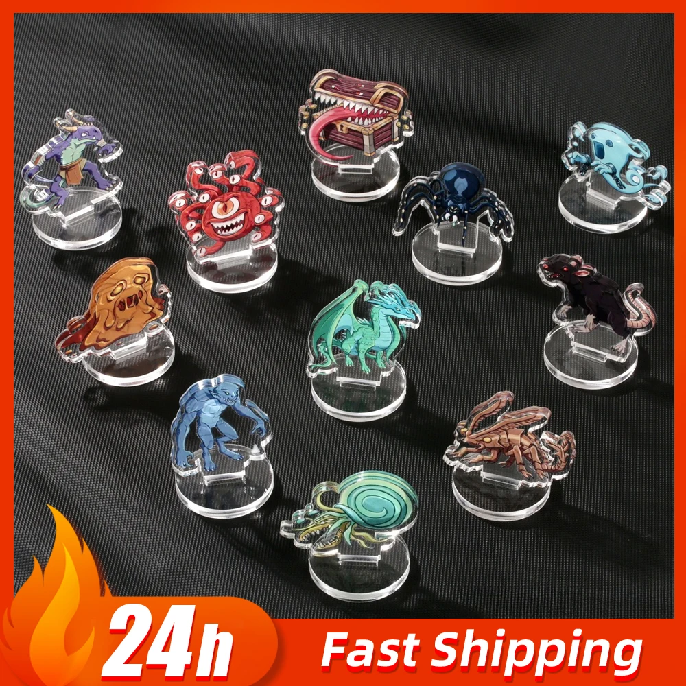 

Dungeons & Dragons Acrylic Board Game Tokens Standees 11-Piece Monster Set, Gaming Scenery Prop Ornaments Birthday Gift for Boys