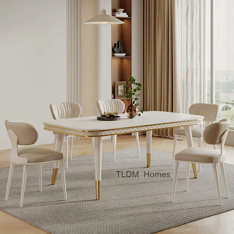 Cushion Modern Dining Chairs Luxury Aesthetic Mid Century Dining Nordic Chair Living Room Ergonomic Chaise Salle Manger Furnitur image 3