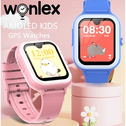 Wonlex KT31 Astuto Della Vigilanza per I Bambini 4G SOS WIFI GPS Tracker AMOLED HD schermo Videochiamata 900mAh Batteria Per Bambini SmartWatch Whatsapp