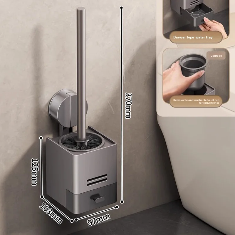 قوية شفط كأس فرشاة المرحاض الجدار شنقا المنزلية لا الميت ينتهي الحمام لا اللكم جدار شنقا فرشاة المرحاض مجموعة #6