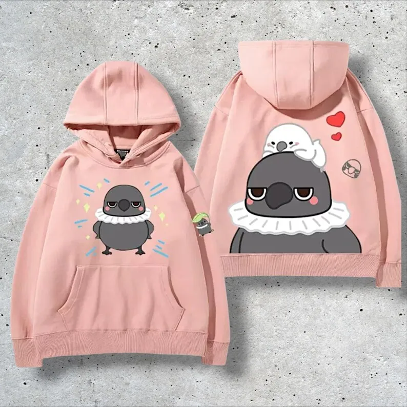 سويت شيرت سيلوس هوديي لوف آند ديب سبيس للجنسين بأكمام طويلة، زي أنمي كاجوال فضفاض مناسب للجنسين، مبطن بالقطن #3