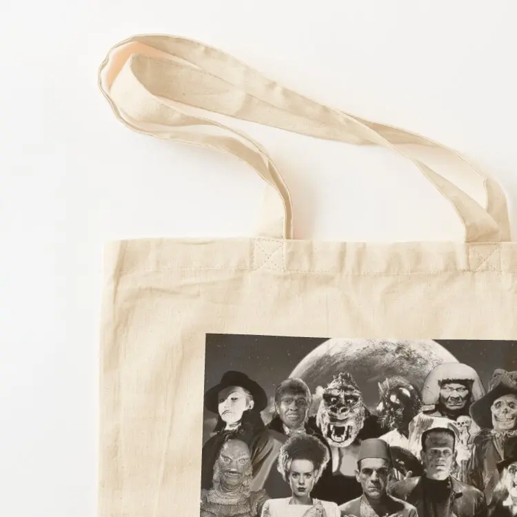 Classic Horror Monsters Tote Bag shopping bags foldable Women bags tote bag men bags for women