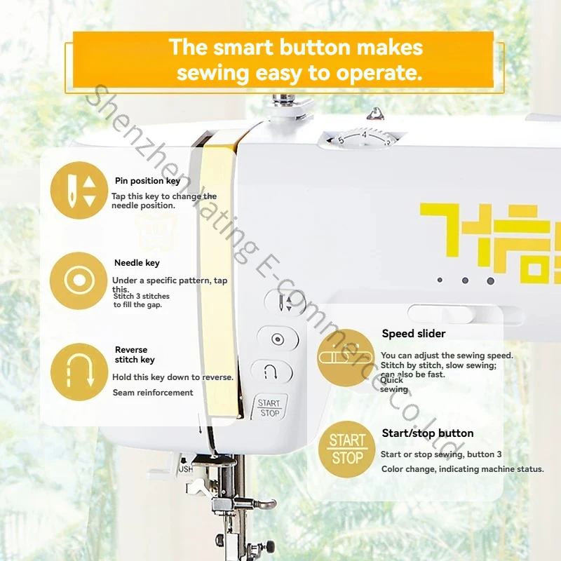 Household Sewing Machine Electronics Multifunctional  Automatic Edge Locking Embroidered Clothes Car Eating Thickness