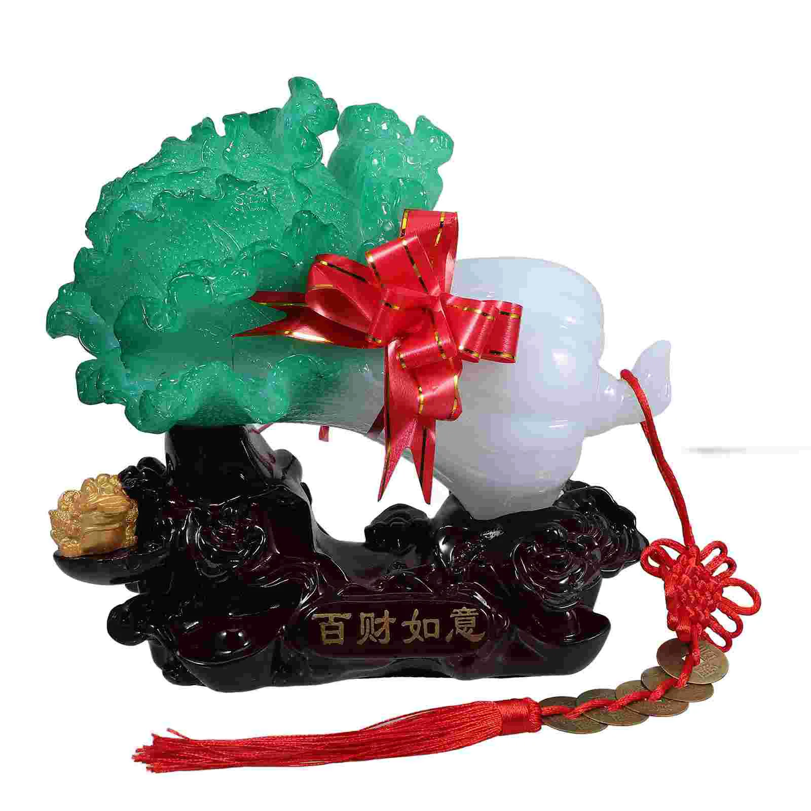 

Plant Cabbage Ornaments Decorative Vegetable Adornment Accessories Office Desktop Miniature Sculpture Chinese Modeling Home