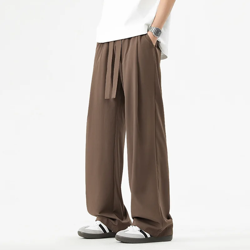 

2025 Drapey Men's Fashion Pants 2025 Spring/Summer New Style Loose Straight Casual High Waist Wide Leg Pants