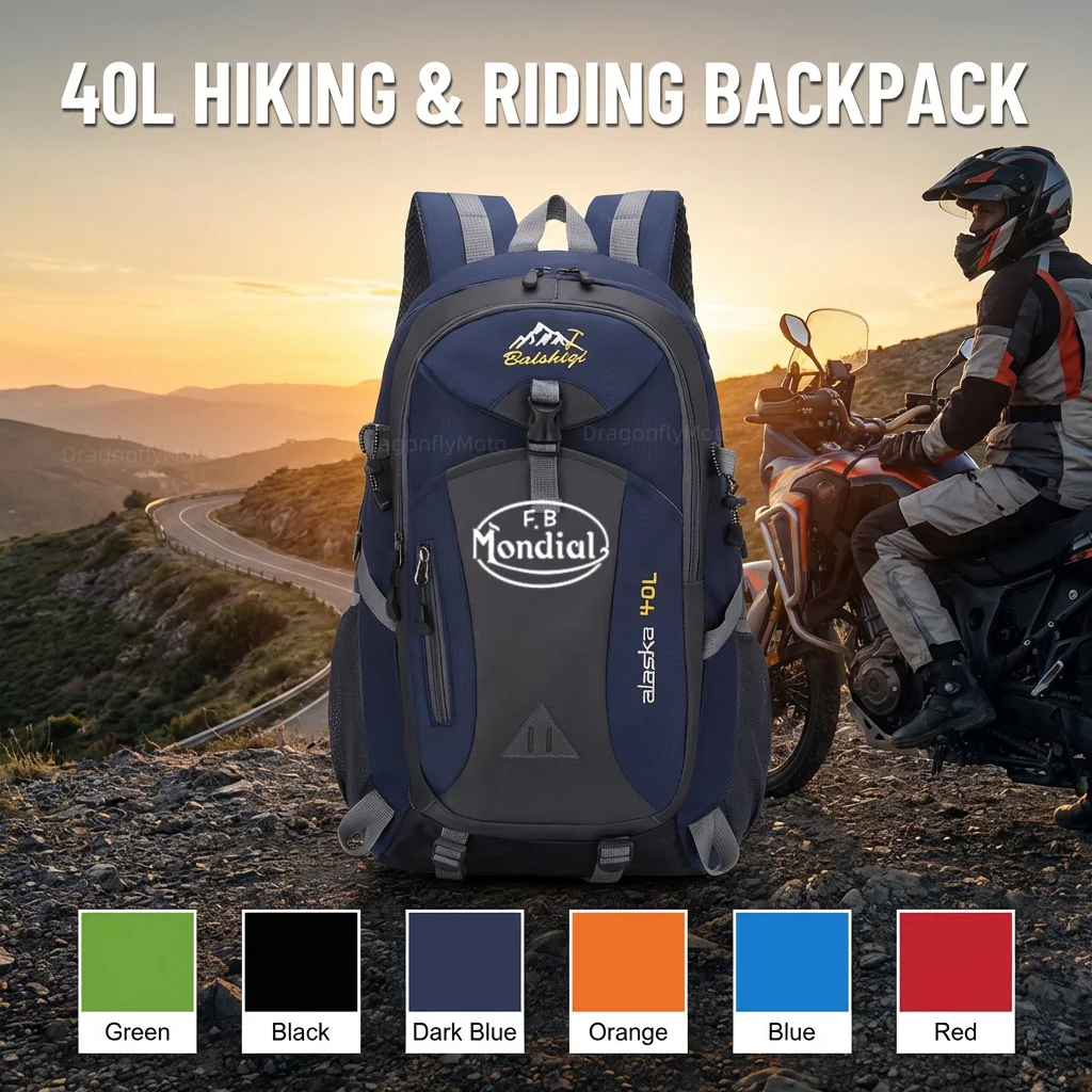 Para FB Mondial Flat Track HPS 125 300 Hipster Imola SMT SMX 125 Enduro Motard, nueva bolsa de senderismo al aire libre de 40L para hombre y mujer