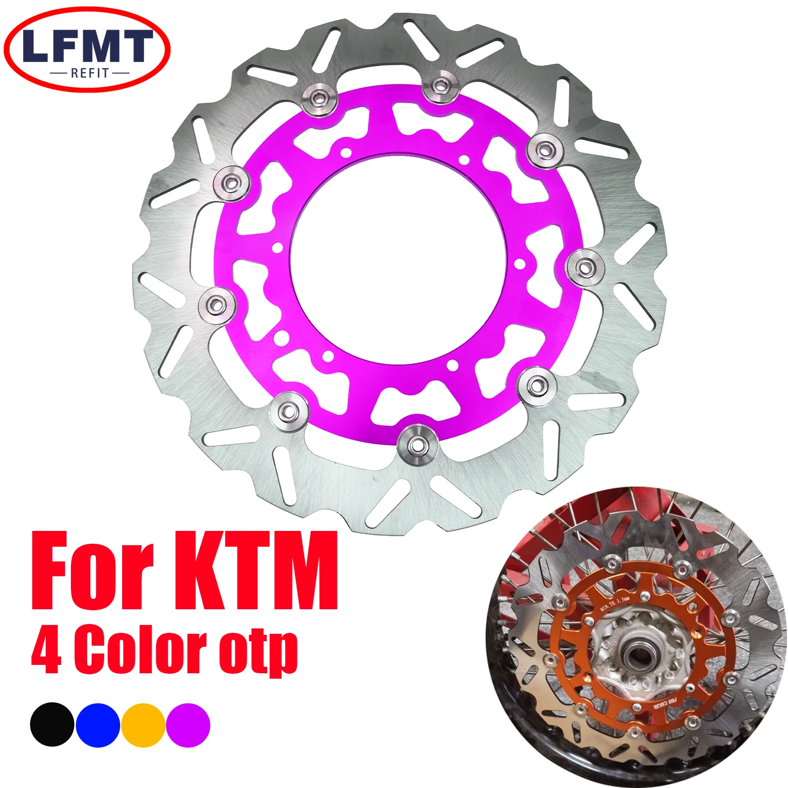 

Передний плавающий тормоз для мотоцикла 320 мм для KTM XC XCF XCW SX SXF EXC EXCF Husqvarna FE TE FCTC TX FX 1994-2023 GasGas EX EC MC