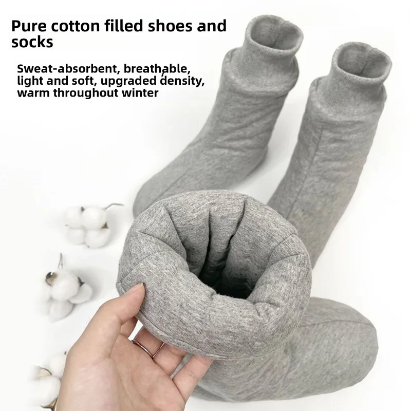 Picture 4: Xinjiang Cotton Thick Thermal Bed Socks Women Pregnant Postpartum Over 50 Winter Nightwear Soft Comfortable Warm Non Slip Warm