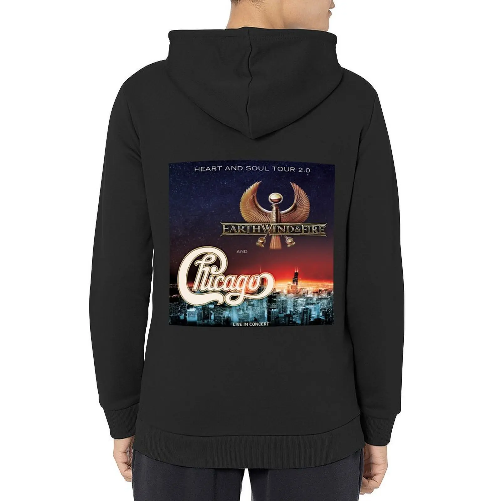 

tour with chicago earth wind inewstv Hoodie men's autumn clothes men clothes fashion men hoodie graphic