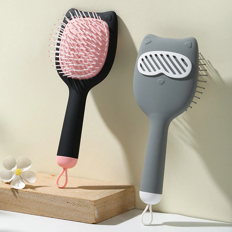 Air Cushion Comb Scalp Massage Women's Special Fluffy Long Hair High-value Big Face Cat Portable Anti-static Air Cushion Comb