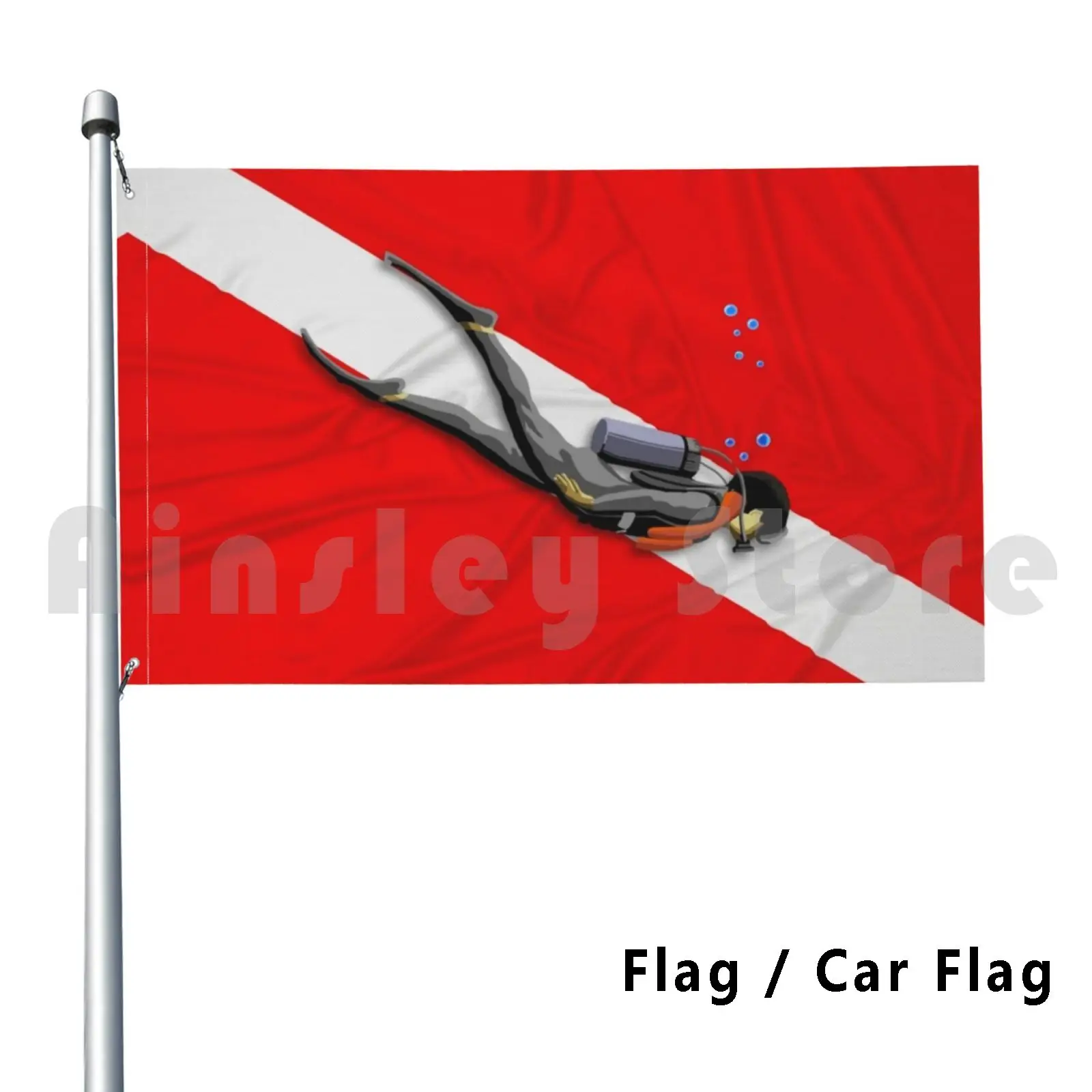 Dive Flag Flag Car Flag Funny Diver Scuba Snorkeling Dive Master Scuba Diver Dive Gear Diver Down Flag