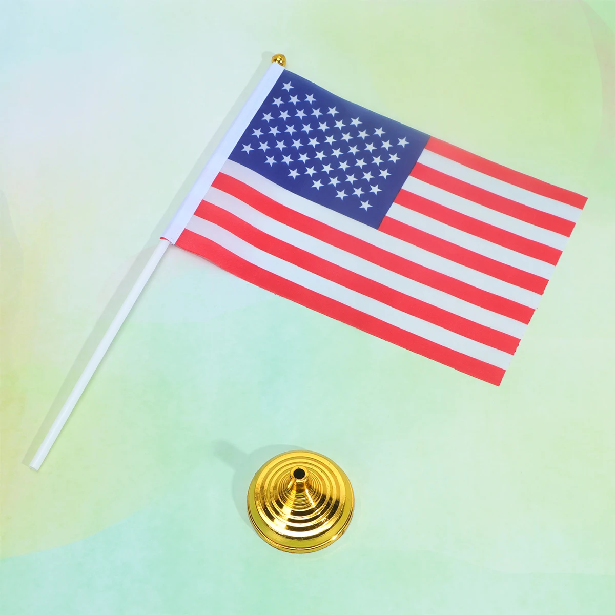 

48 pcs Creative American Desktop Flag Usa National Country Flags Polyester Mini Stick Flags For Office Home Decoration