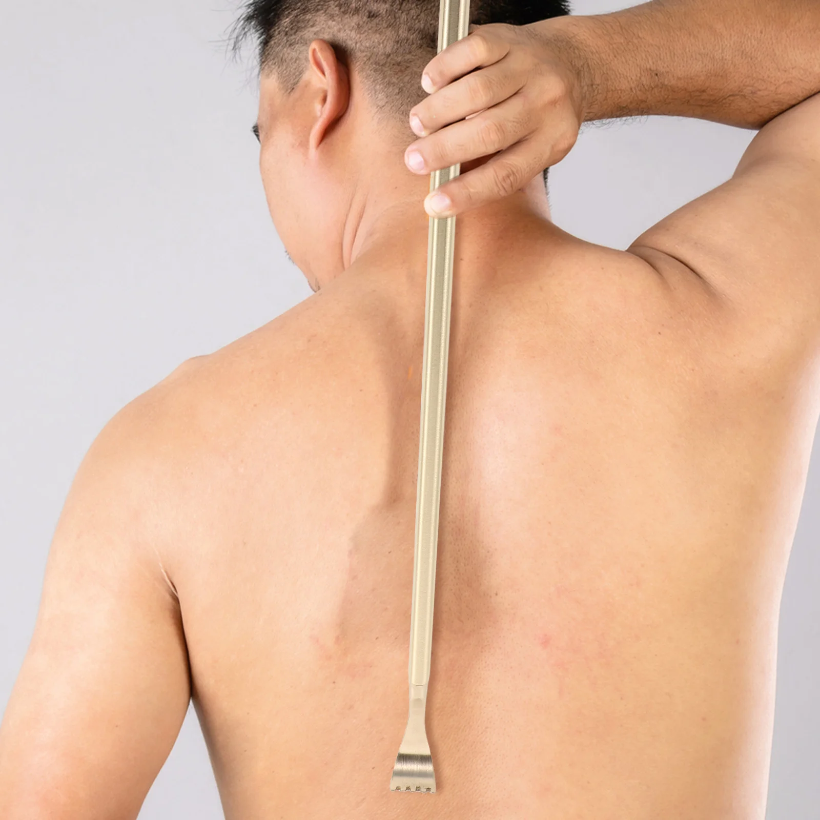 

Copper Back Scratcher Stick Long Handle Portable Metal Back Scratcher Tool Itch Relief Massage for Men Women Massage Claws Stick