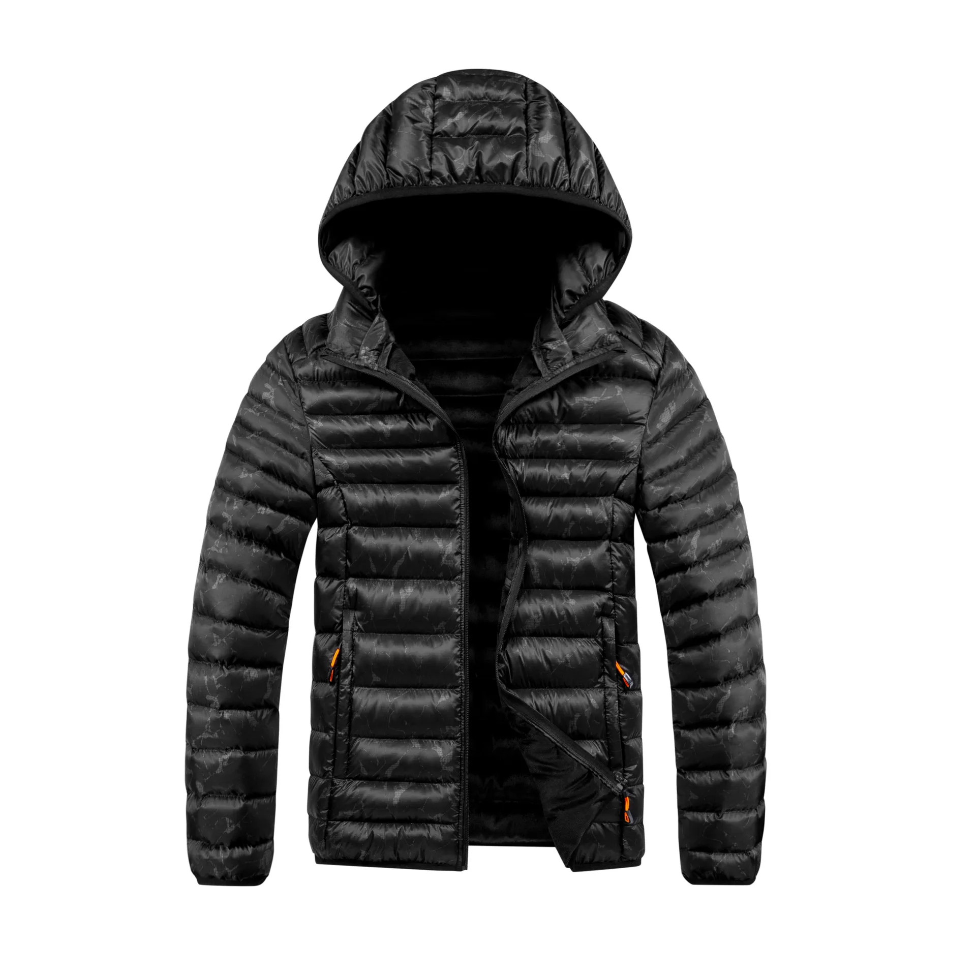 

Men's Winter Warm Parkas With Removable Hood Cotton Padded Thick Thermal Jacket Light Weight Windproof Overcoat Outerwear