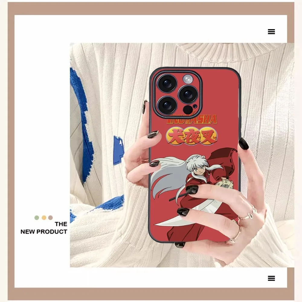 I-Inuyasha Cool Anime Phone Case For iPhone 16 15 14 13 12 11 PRO MAX PLUS Mini TPU Soft to Skin-friendly case