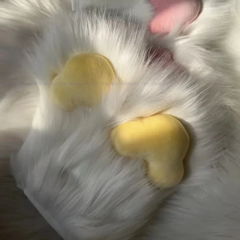 2024 nuovi guanti zampa pelosa costumi Cosplay gatto pecora artiglio coniglio Fursuit artiglio animale carino artiglio animale peloso guanti artiglio di gatto