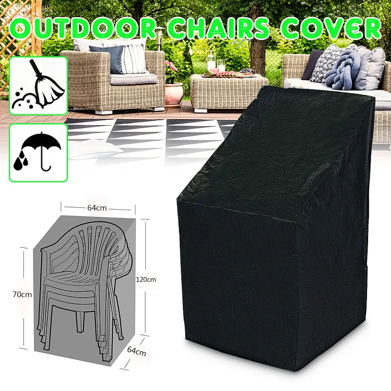 ซ้อนเก้าอี้ฝุ่นถุงเก็บกระเป๋าสวนกลางแจ้ง Patio เฟอร์นิเจอร์ป้องกันฝุ่นกันน้ำเก้าอี้ Organizer