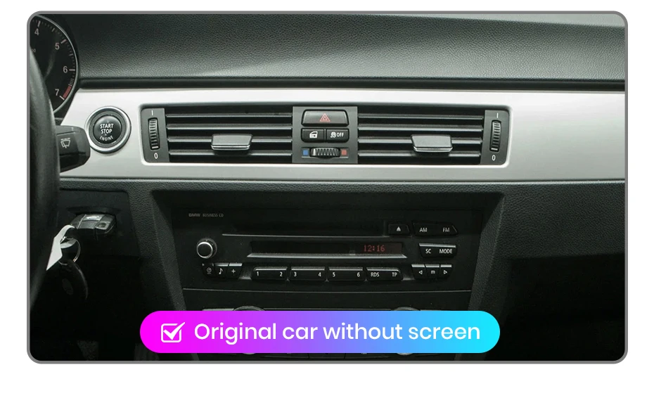Junsun kabelloses CarPlay- und Android-Auto-Autoradio für BMW 3er-Reihe E90 E91 E92 E93, Baujahr 2005–2012, mit 4G-WLAN, Bluetooth, Hauptgerät, Multimedia-Stereoanlage und Touchscreen. – Detail 1