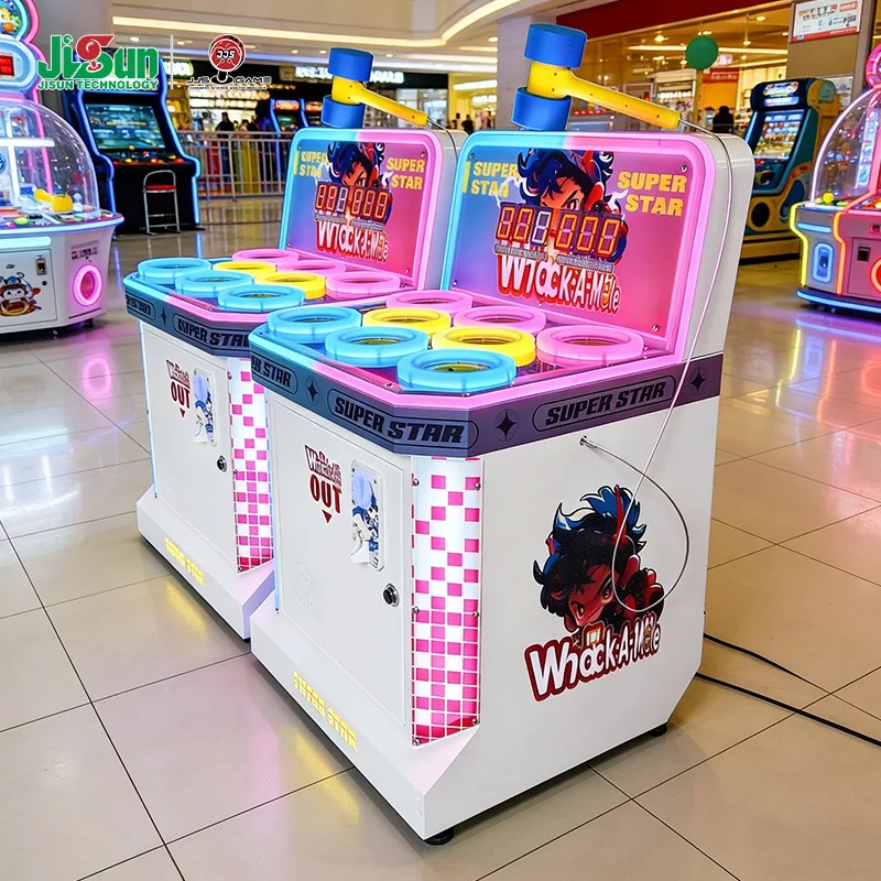 

Новый мини-автомат для игры в «Ударь крота» с монетоприемником и игровой панелью с датчиками движения для игровых центров, гарантия 1 год.