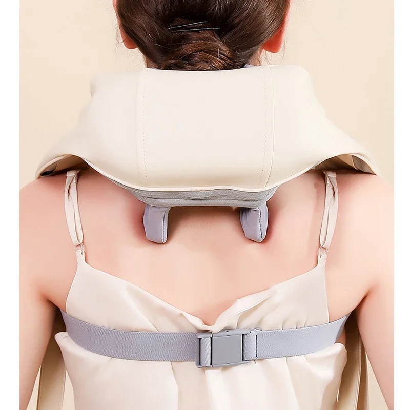 Shiatsu Neck And Shoulder Massager Shawl Kneading Spine Back Muscle Relaxer for Car Home Use Trapezius Neck and Shoulder Massage image 5