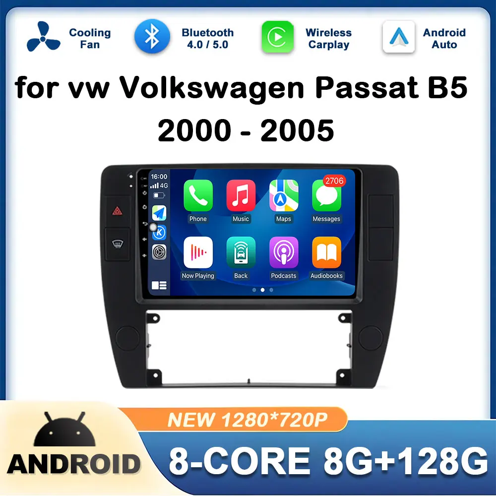 

Accessories Head Unit for vw Volkswagen Passat B5 2000 2001 2002 2003 - 2005 Car Radio Audio Player 2.5D Touch Screen DSP Stereo